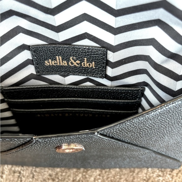 Stella & Dot Black Leather Clutch - Picture 3 of 3